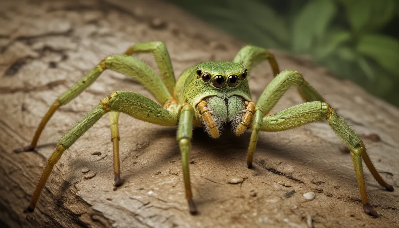 extraordinary facts about green huntsman spider d0046776