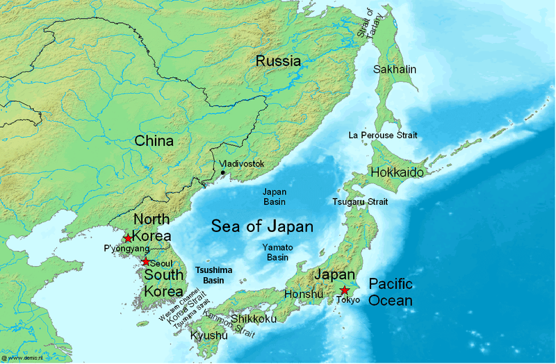 sea of japan map