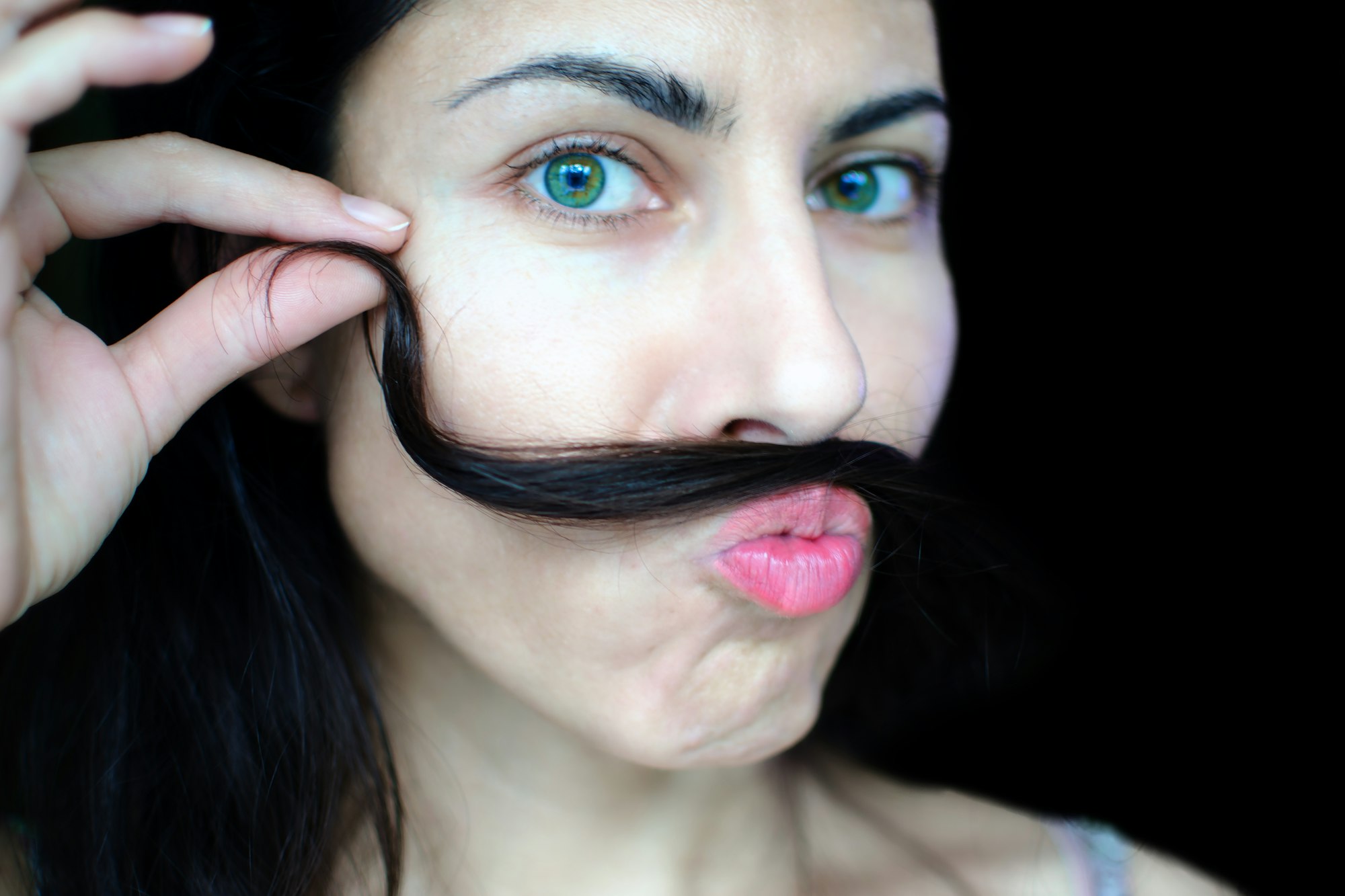 Mustache woman